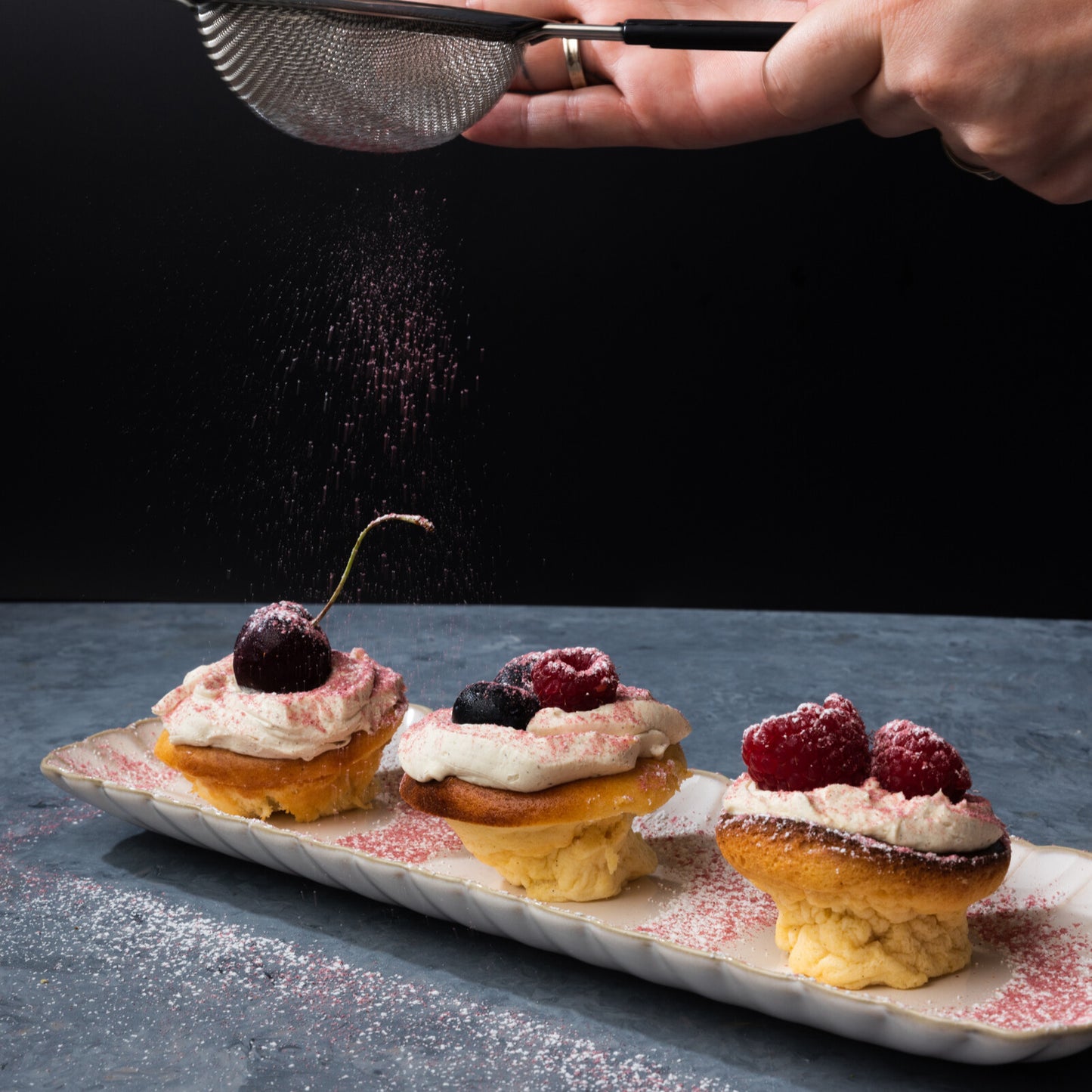 Baked Cheesecakes with Cottage Cheese Cream – 4 Pieces